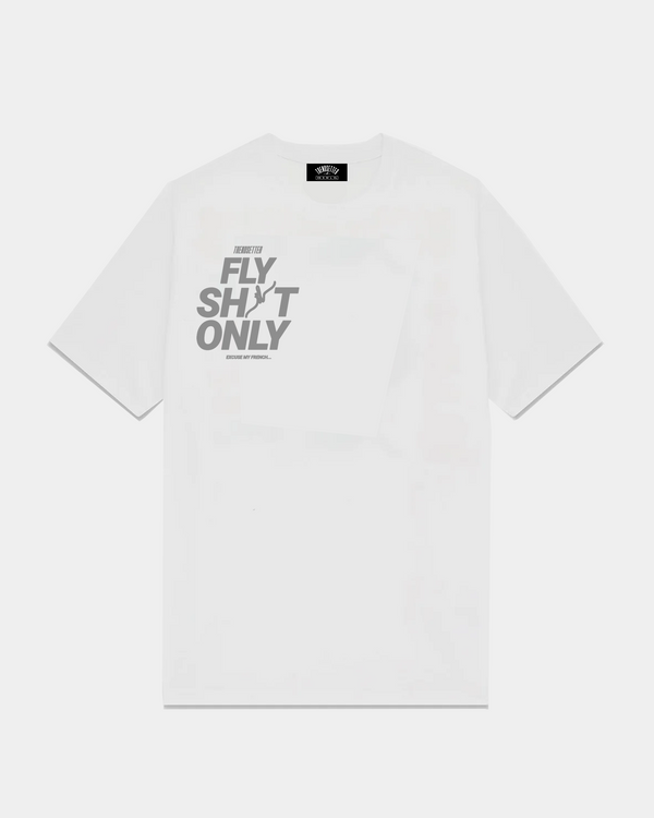 Fly Sh*t Only Tee - Grey On White