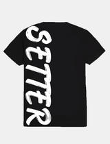 TRENDSETTER HALF SPLIT T-SHIRT BLACK